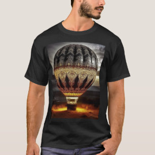 Camiseta Design Complexo Em Balão De Ar Quente Semi Transpa