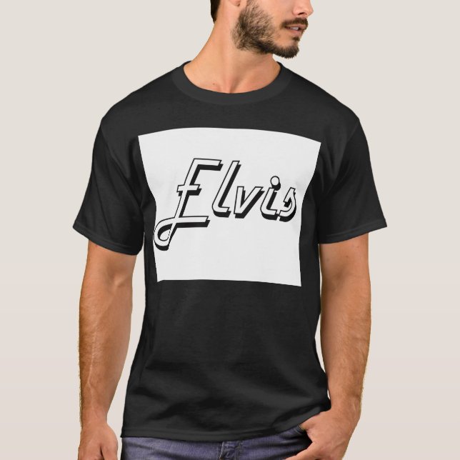 Camiseta Design conhecido retro clássico de Elvis (Frente)