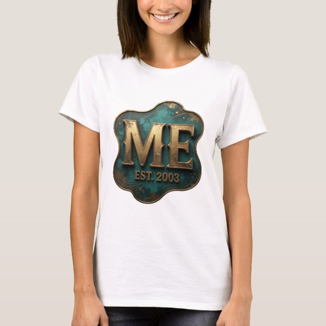 Camiseta Design Cool Gold ME EST 2003 (Frente)