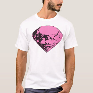 Camiseta Design cor-de-rosa do Silkscreen do diamante