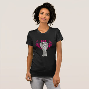 Camiseta Design cor-de-rosa e Cinza da Estátua Anjo do LOS
