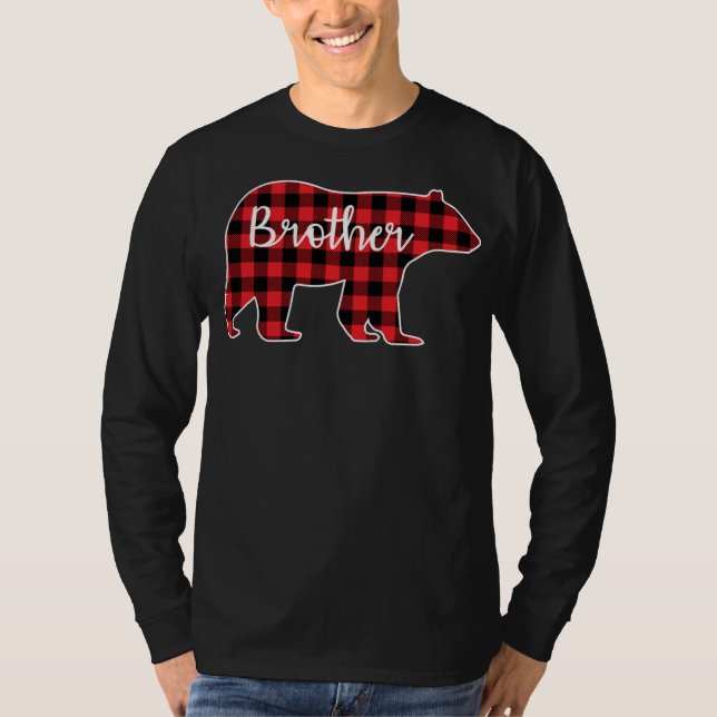 Camiseta Design Correspondente da Família Xadrez Vermelho d (Frente)