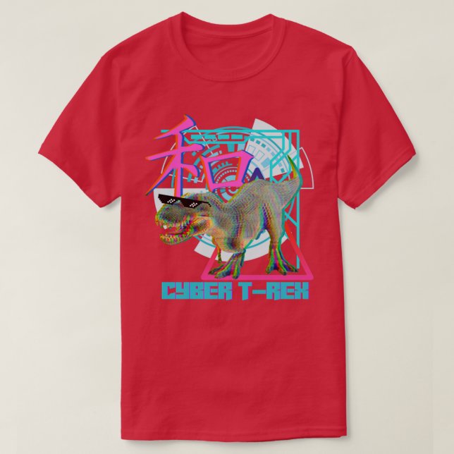Camiseta Design Cyber TRex (Frente do Design)