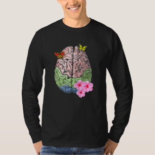 Camiseta Design da Anatomia da Vintagem do Cérebro Humano