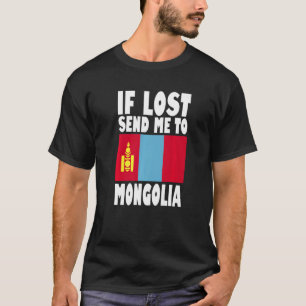 Camiseta Design da Bandeira da Mongólia Se perdido me envie