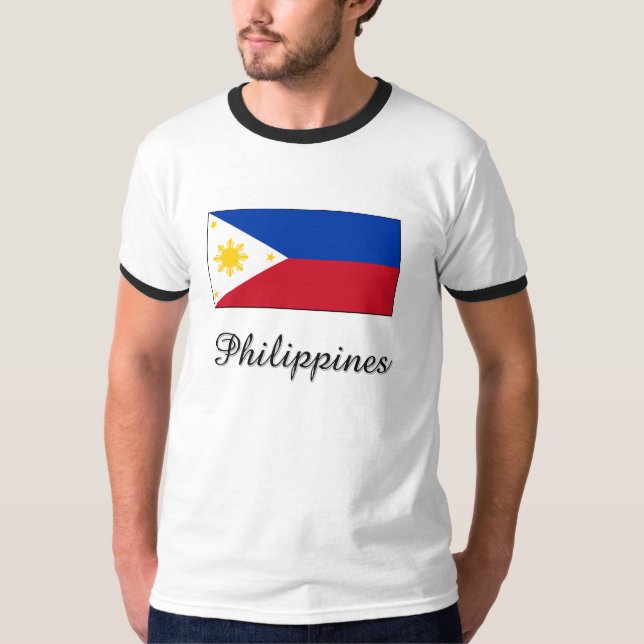 Camiseta Design da bandeira de Filipinas (Frente)