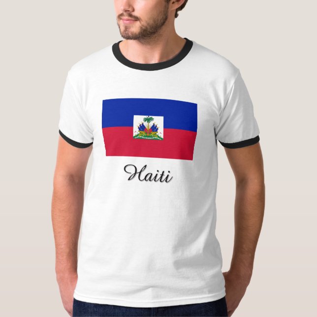 Camiseta Design da bandeira de Haiti (Frente)