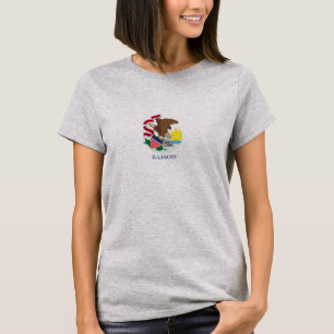 Camiseta Design da bandeira do estado de Illinois