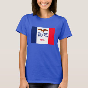 Camiseta Design da bandeira do estado de Iowa