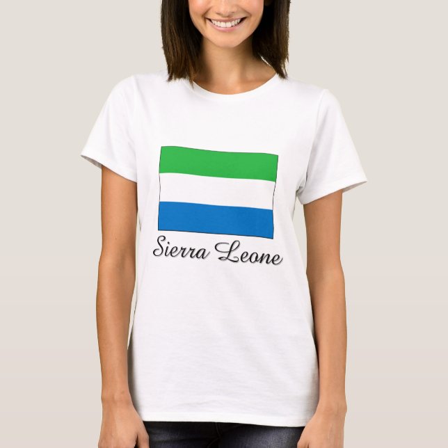 Camiseta Design da bandeira do Sierra Leone (Frente)