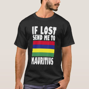 Camiseta Design da bandeira mauriciana Se perdido envie-me