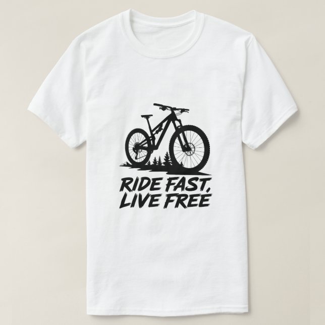 Camiseta Design da Bicicleta de Montanha da Cotação de Cicl (Frente do Design)