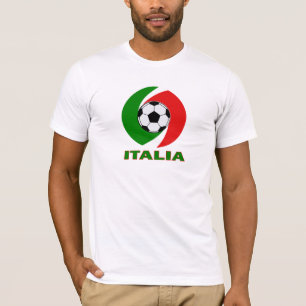 Camiseta Design da bola da bandeira de Italia Italia