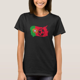 Camiseta Design da Bola de Futebol Nacional Português Retro