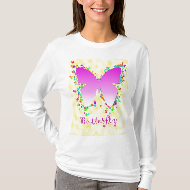 Camiseta Design da borboleta (Frente)