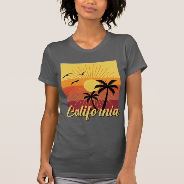 Camiseta Design da Califórnia - Ajustado fino Canvas de Bel (Frente)
