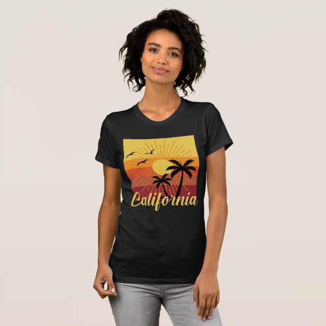 Camiseta Design da Califórnia - Ajustado fino Canvas de Bel (Frente Completa)