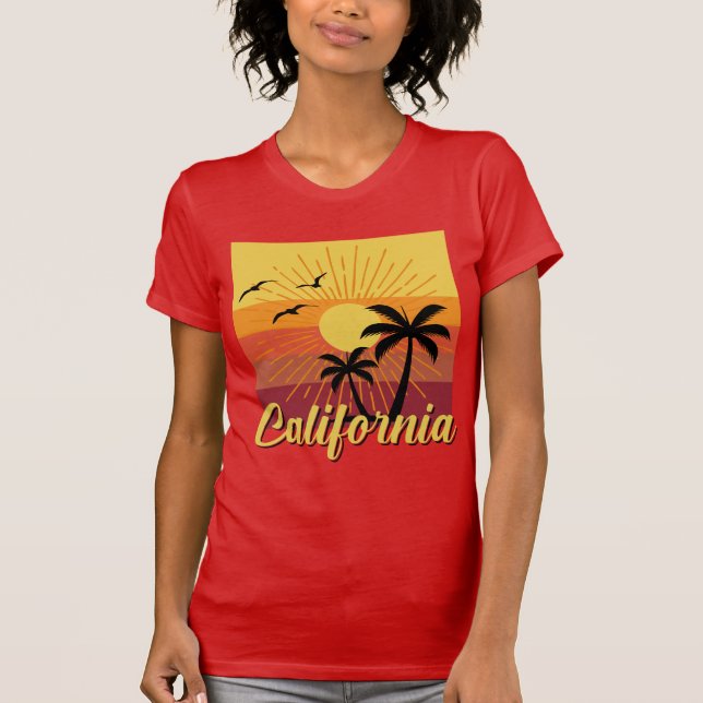 Camiseta Design da Califórnia - Ajustado fino Canvas de Bel (Frente)
