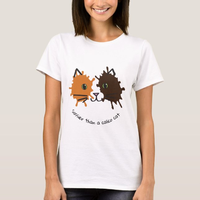 Camiseta Design da cara do gato de chita (Frente)