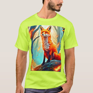 Camiseta Design da Cena Fox Crimson