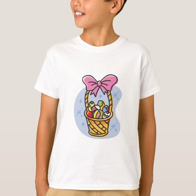 Camiseta Design da cesta da páscoa (Frente)