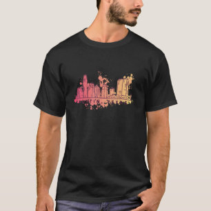 Camiseta Design da Cidade do Horizonte de Austin Texas