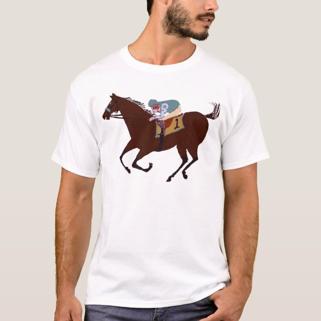 Camiseta Design da corrida de cavalos do divertimento (Frente)