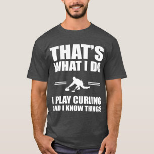 Camiseta Design da Equipe de Curling de Cotação do Jogador