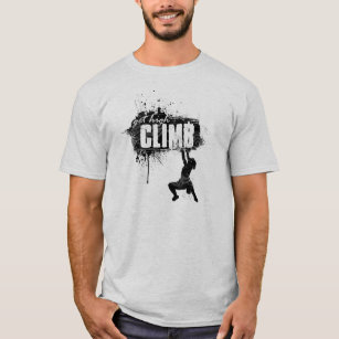 Camiseta Design da escalada com montanhista masculino