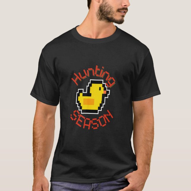 Camiseta Design da estação de caça de pixel retrô (Frente)