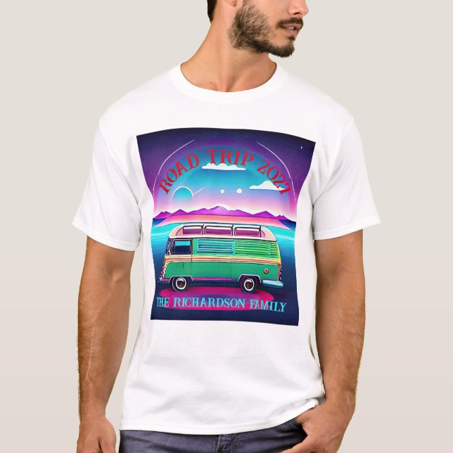 Camiseta Design da Família Road Trip (Frente)