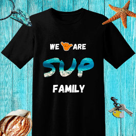 Camiseta DESIGN da família SUP com a mão shaka
