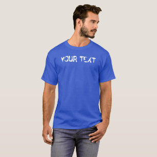 Camiseta Design da frente Azul real profundo adiciona o bás