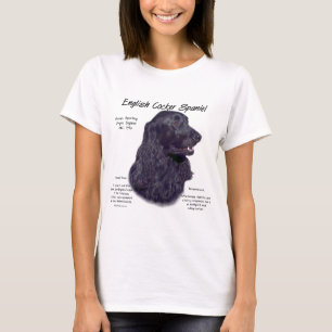 Camiseta Design da história de cocker spaniel do inglês