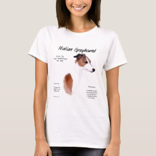 Camiseta Design da história do galgo italiano