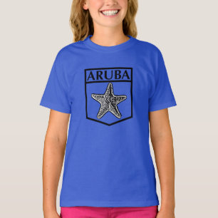 Camiseta Design da Ilha de Aruba - Hanes Raparigas TAGLESS