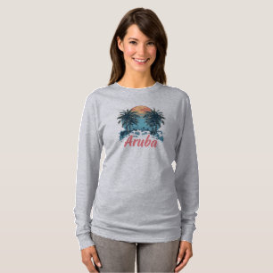 Camiseta Design da Ilha de Aruba (Versão 2) - Reserva Longa