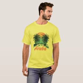 Camiseta Design da ilha de Aruba (Versão 2) - T-Sh básico m