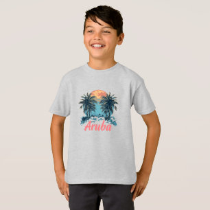 Camiseta Design da Ilha de Aruba (Versão 2) - T-Sh Básico p
