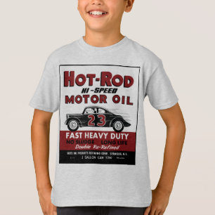 Camiseta Design da lata de lata do óleo de motor do hot ro