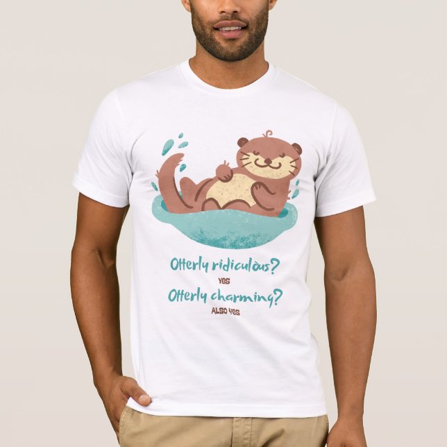 Camiseta Design da Lontra Marinha (Frente)