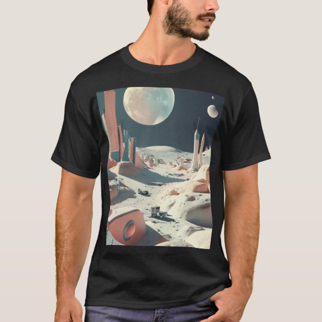 Camiseta Design da Lua - Na moda e Luna confortáve (Frente)