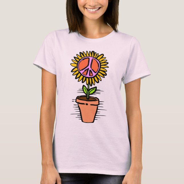 CAMISETA DESIGN DA PAZ PARA MULHERES (Frente)