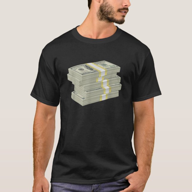 Camiseta Design da Pilha de Títulos Dinheiro (Frente)