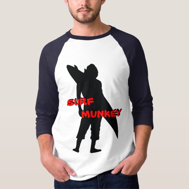 Camiseta Design da silhueta de Shortboarder (Frente)