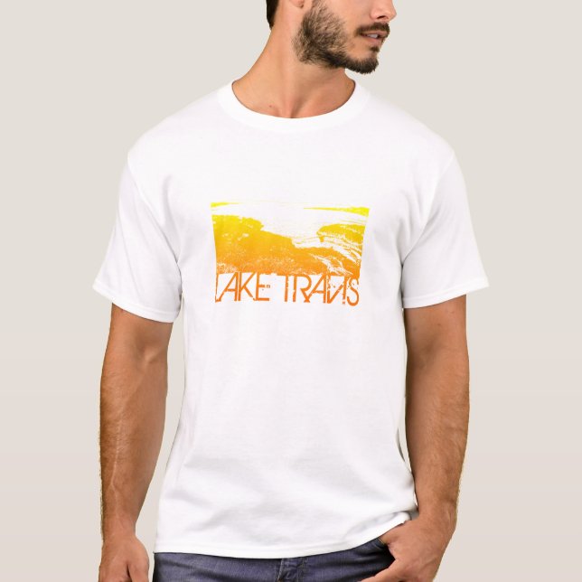 Camiseta Design da skyline de Travis do lago (Frente)
