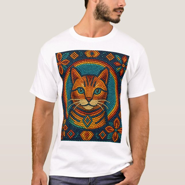 Camiseta Design da tampa do gatinho (Frente)