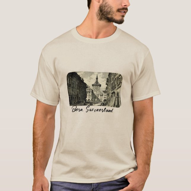 Camiseta Design da Torre Bern Clock (Frente)