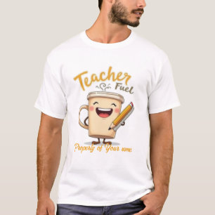 Camiseta Design da Xícara de Café Engraçado com Combustível