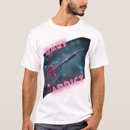 Camiseta Design DART ADDICT fléchette néon dynamique